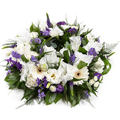 Classic Purple &amp; White Wreath