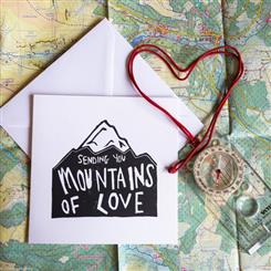 Greeting card Sending you mountains of love