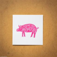 Greeting card Sending you hogs and kisses