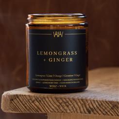 Wolf  &amp; Wick Lemongrass and Ginger 250ml Candle