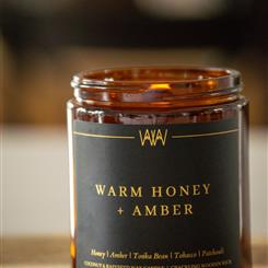 Wolf &amp; Wick Warm Honey and Amber 250ml Candle