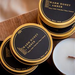 Warm Honey &amp; Amber 100ml Travel Candle