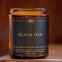 Wolf and Wick Black Oak Candle