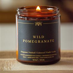 Wolf and Wick Wild Pomegranate Candle