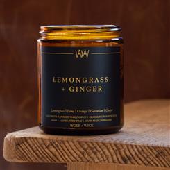 Wolf  &amp; Wick Lemongrass and Ginger 250ml Candle