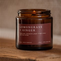 Luxury Apothecary Style Candle Lemongrass &amp; Ginger