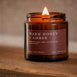 Luxury Apothecary Style Candle Warm Honey &amp; Amber